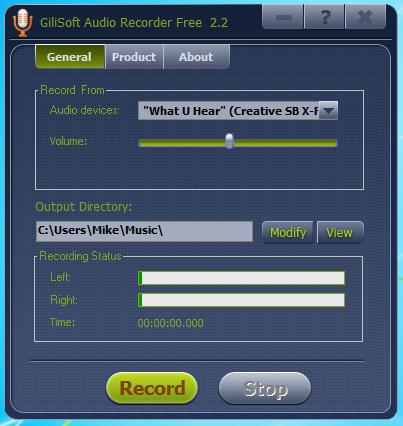 Gilisoft Audio Recorder Free Edition