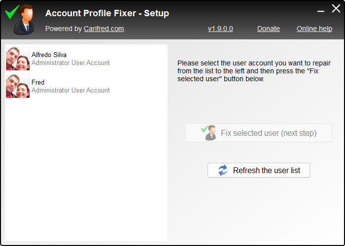 Account Profile Fixer