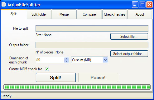 Arduo File Splitter