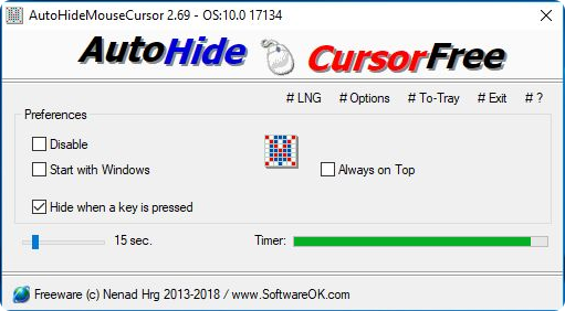 AutoHideMouseCursor 5.52 instal the new for windows