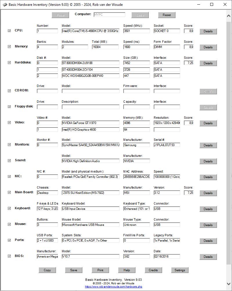 Basic Hardware Inventory 9.03