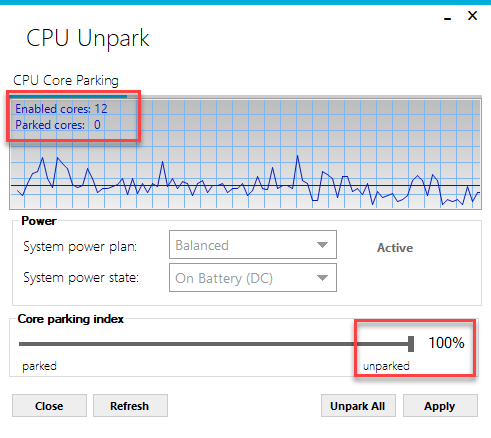 CPU Unpark