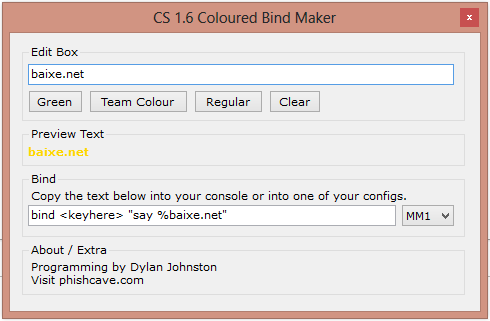 CS 1.6 Coloured Bind Maker