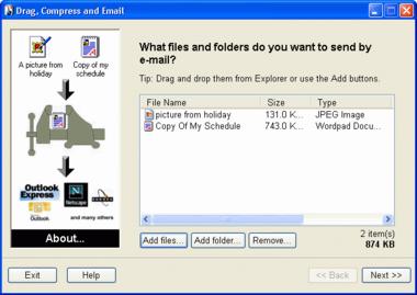Drag, Compress and Email