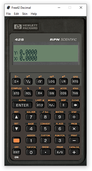 Free42 - Clon de calculadora HP-42S