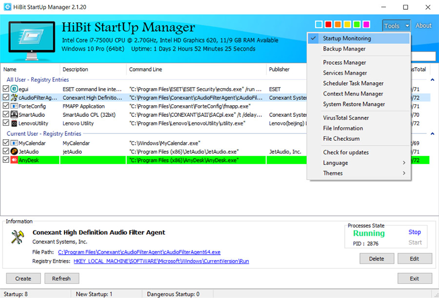 HiBit Startup Manager 2.6.50