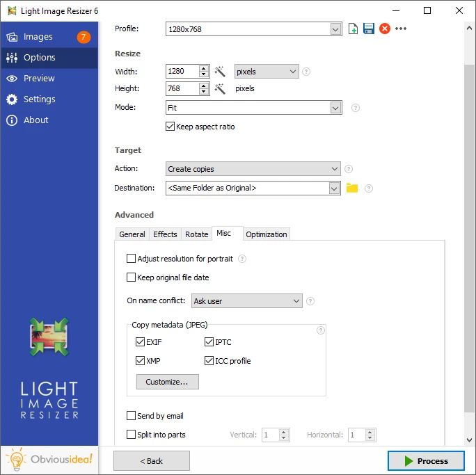 Light Image Resizer