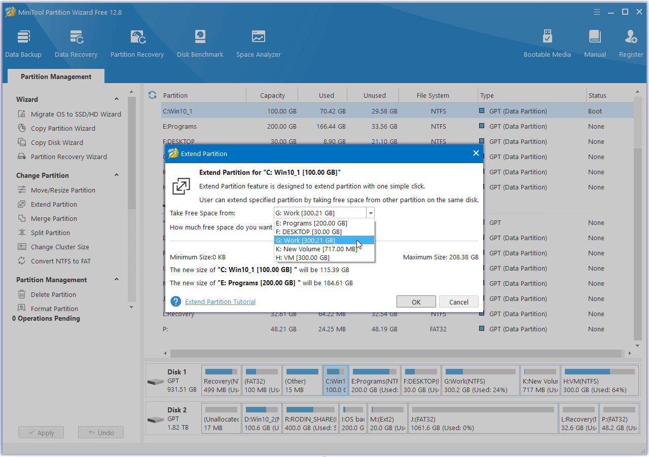 MiniTool Partition Wizard Free Edition