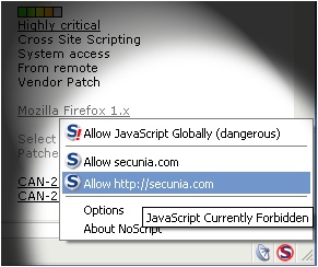 NoScript for Firefox