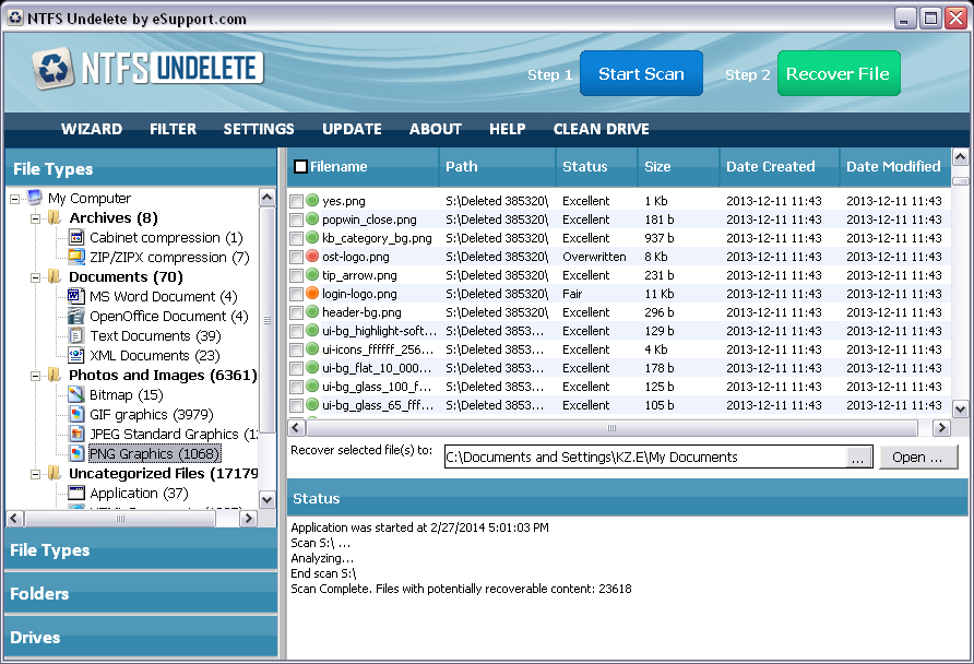 NTFS Undelete