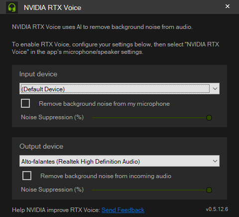 NVIDIA RTX Voice 0.5.12.6