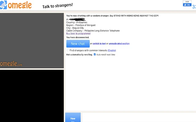 Omegle IP locator