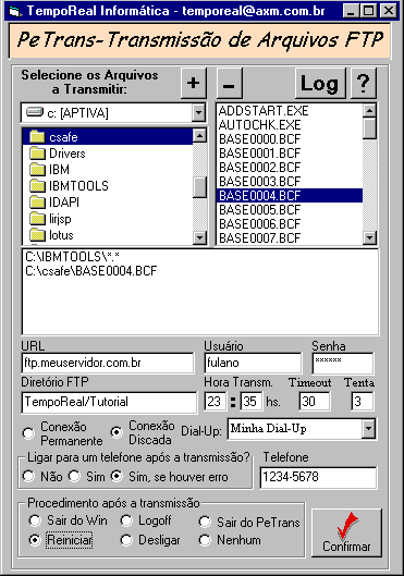 PeTrans - Transmissão de arquivos FTP