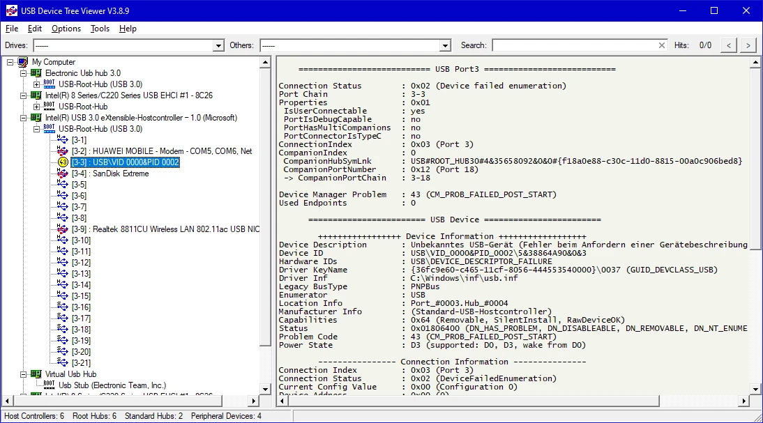 USB Device Tree Viewer