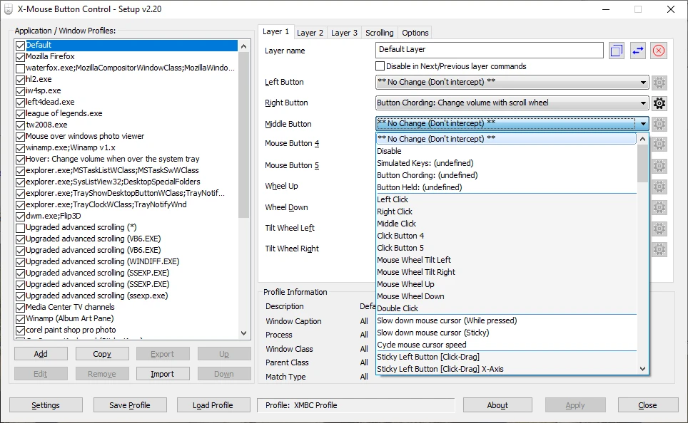 X-Mouse Button Control